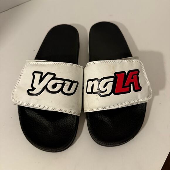 YOUNGLA streetwear vacation spring break Velcro closure sandal slides 44 - Picture 2 of 4